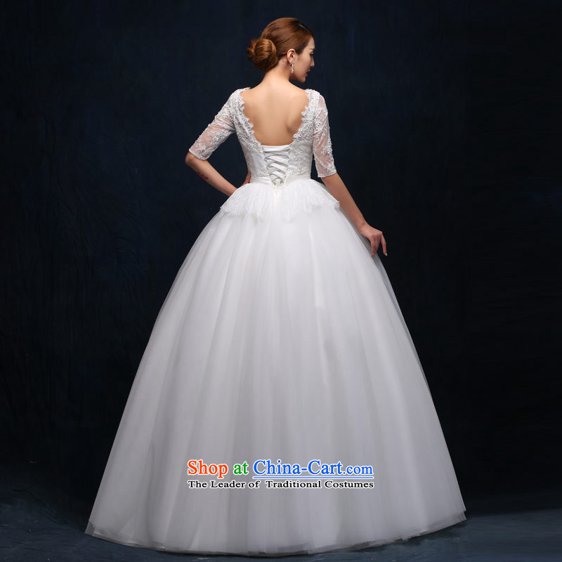 Maximum number of this life wedding word to align the shoulder retro lace continental fifth cuff video thin straps Sau San 2015 new wedding dress female white XL, love of the overcharged shopping on the Internet has been pressed.