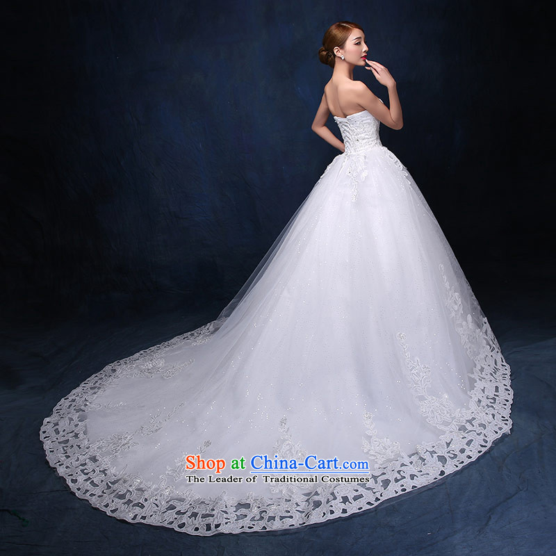 Love of the overcharged anointed chest tail Wedding 2015 new products diamond lace straps princess good fun gift Foutune of video thin wedding dress female white tailor-made exclusively the concept of love of the overcharged shopping on the Internet has b