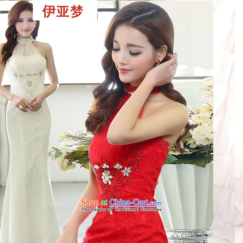 The new 2015 dream long wedding dresses nightclub serving small toasting champagne party Company Annual Meeting of the chairpersons of the XL, Red Dress Dream , , , shopping on the Internet