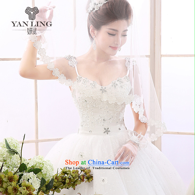 The 2015 New lace flash drill to align the shoulder strap Fung skirt The Princess Bride marriage wedding dresses HS592 white spirit has been pressed, Charlene Choi shopping on the Internet