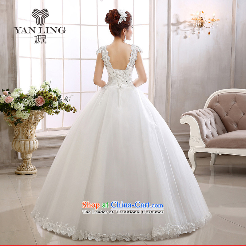 2015 new marriages stylish Korean water-soluble lace a field tent skirt brides shoulder wedding HS579 XXL, Charlene Choi spirit has been pressed white shopping on the Internet