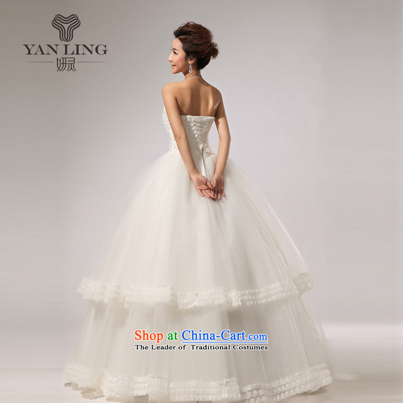 2015 new anointed chest Marquee to skirt for Hotel Courtesy bride wedding dresses HS267 Charlene Choi Ling , , , M white shopping on the Internet