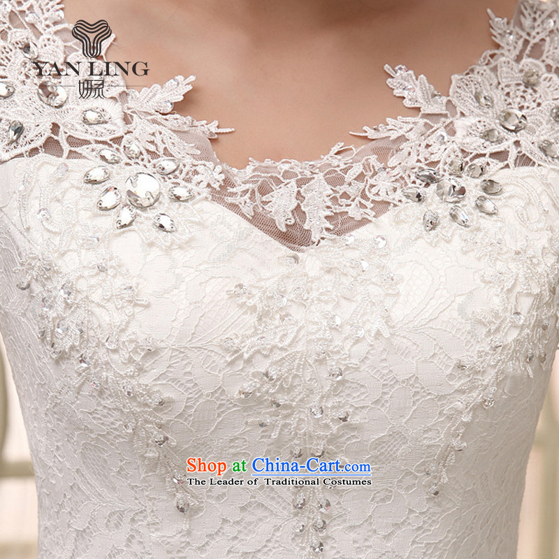 2015 new bride wedding dresses fine lace engraving package shoulder luxury marriage wedding dresses HS529 White XL, Charlene Choi spirit has been pressed shopping on the Internet