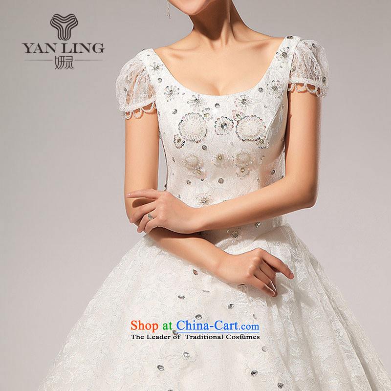 2015 new fashion princess bubble cuff bon bon bride diamond wedding dresses HS117 white spirit has been pressed, Charlene Choi shopping on the Internet