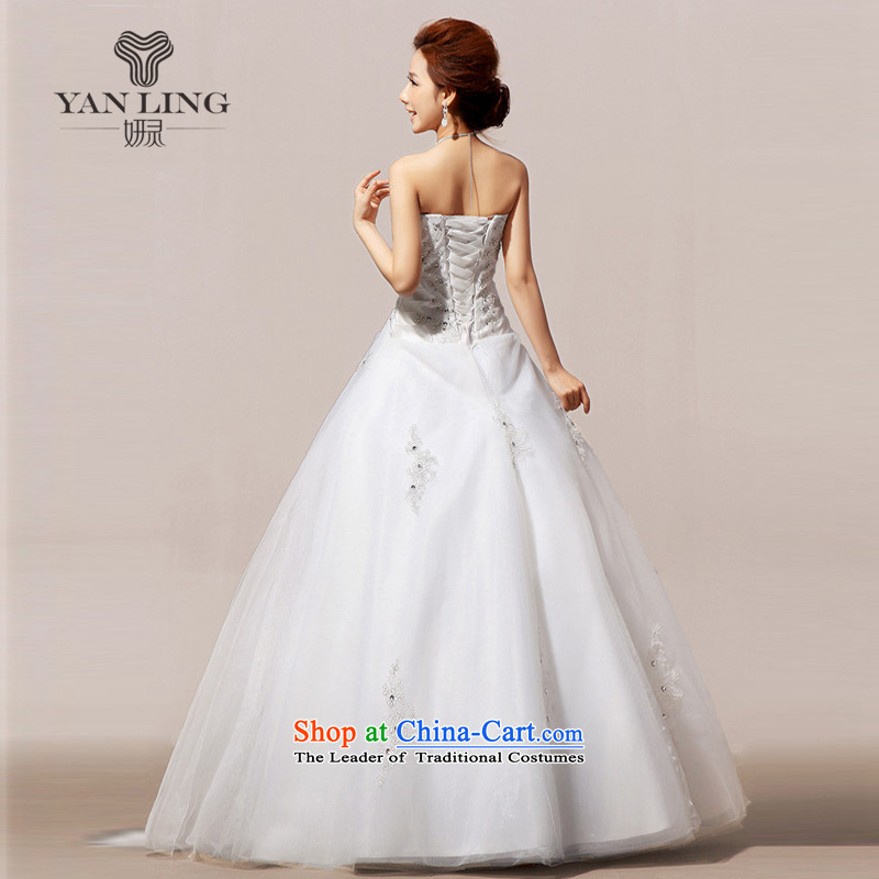 2015 new wedding tail winter wedding wedding dresses and chest wedding dress HS80 white spirit has been pressed, Charlene Choi shopping on the Internet
