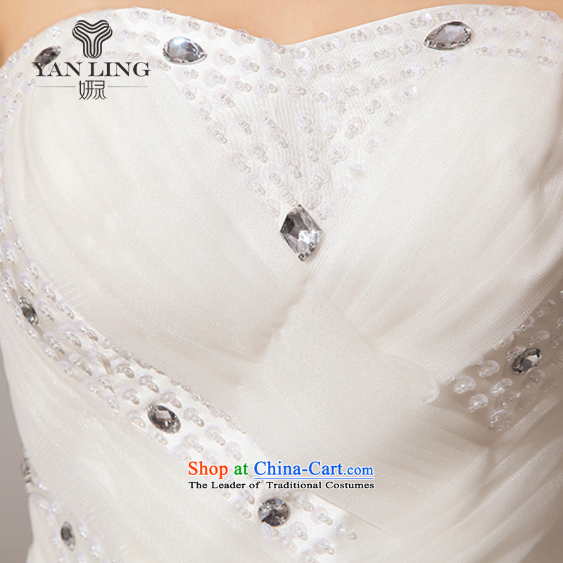 2015 new wedding dresses wedding anointed chest Korean wedding dress sweet white XXL, Charlene Choi Ling HS239 shopping on the Internet has been pressed.