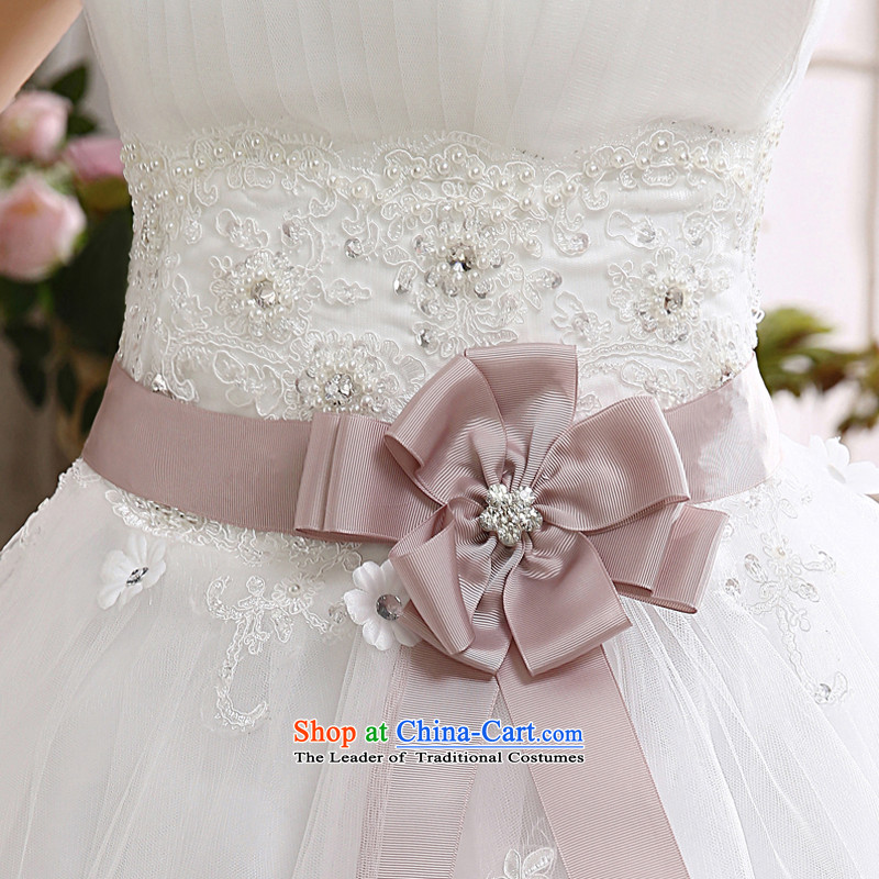 The spring of 2015 New White anointed chest to align the bride bow tie pregnant women marry stylish wedding dresses HS558 White XL, Charlene Choi spirit has been pressed shopping on the Internet