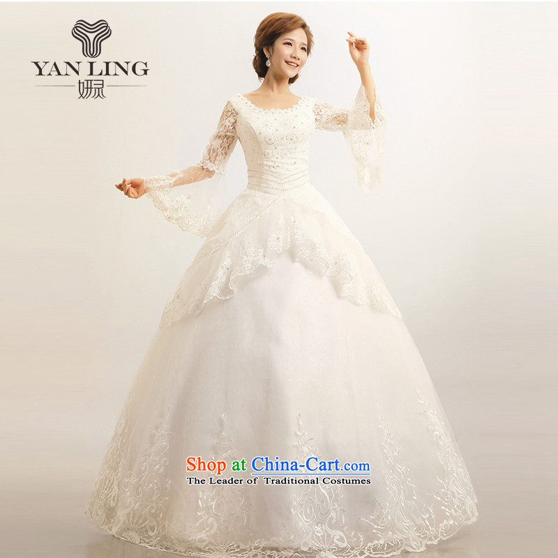 The Korean version of the new 2015 Korean sweet lace straps marriages wedding dresses WhiteXXL