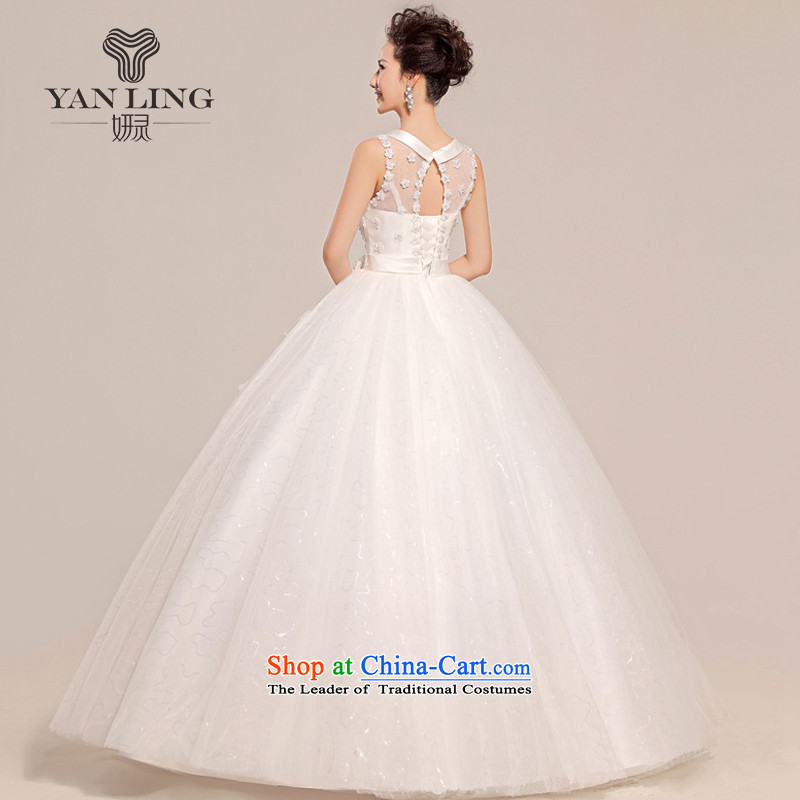 2015 new stylish wedding dresses to align the Korean brides thin large Antique Lace shoulders HS391 white spirit has been pressed, Charlene Choi shopping on the Internet