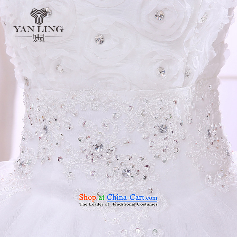 2015 Korean brides light white Korean version of V-neck in the spring to align the marriage straps wedding dresses HS524 White XL, Charlene Choi spirit has been pressed shopping on the Internet