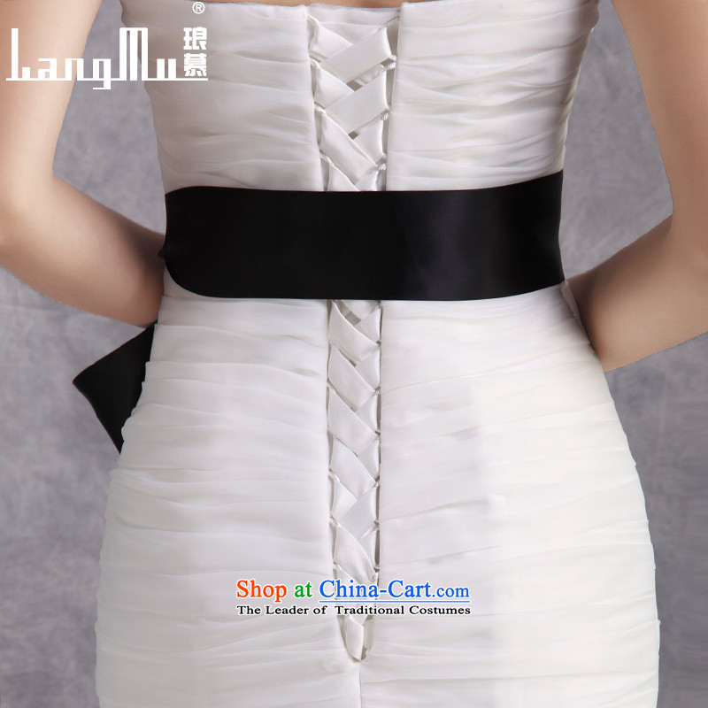 The new 2015 Luang wedding dresses and chest tail crowsfoot wedding waist chest strap adjustment Sau San m White advanced customization, Luang in , , , shopping on the Internet