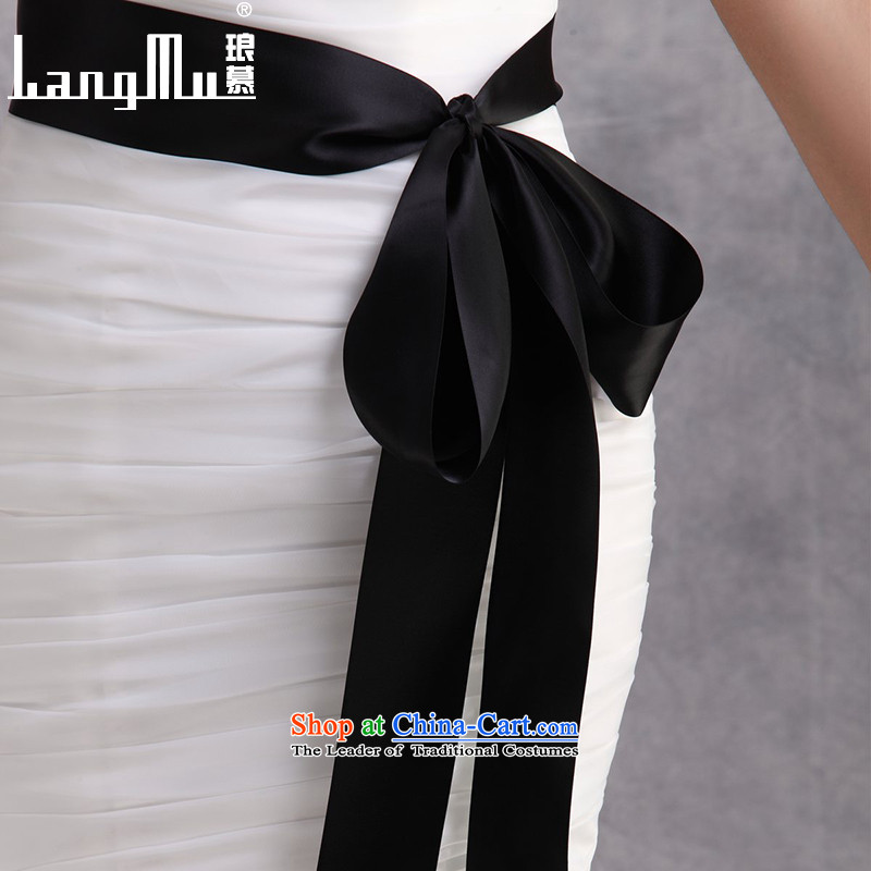 The new 2015 Luang wedding dresses and chest tail crowsfoot wedding waist chest strap adjustment Sau San m White advanced customization, Luang in , , , shopping on the Internet