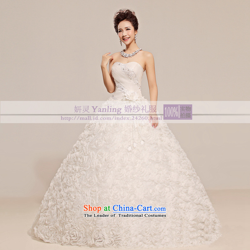 2015 new anointed Chest Flower waist floral decorations Fung skirt wedding White M