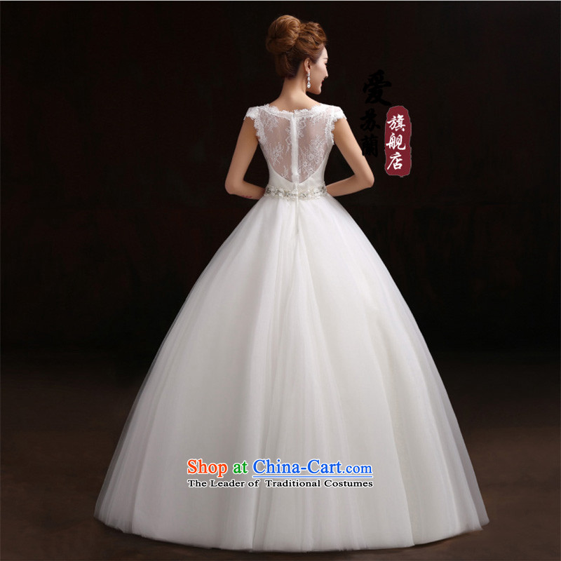 A stylish wedding marriages Wedding 2015 best-selling simple wedding new wedding dresses marriages shoulders retro lace V-Neck upscale white made size do not return not switch to love, Su-lan , , , shopping on the Internet