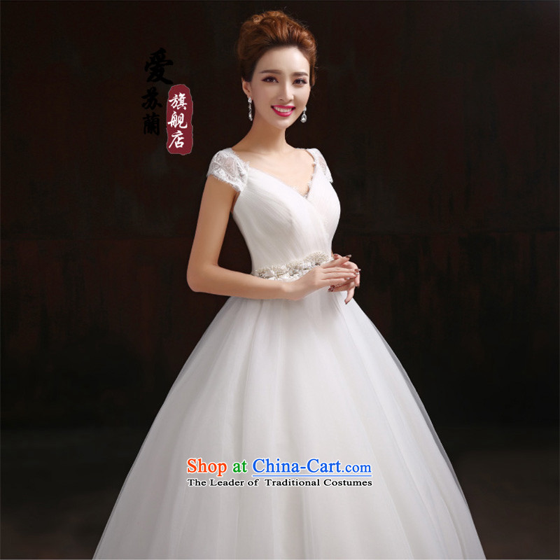 A stylish wedding marriages Wedding 2015 best-selling simple wedding new wedding dresses marriages shoulders retro lace V-Neck upscale white made size do not return not switch to love, Su-lan , , , shopping on the Internet