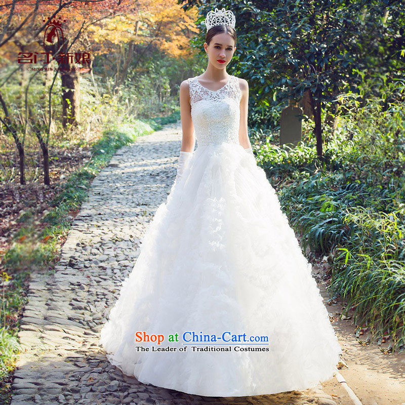 A Bride wedding winter wedding dresses new Word 2015 shoulder lace Wedding 2541 White , L, a bride shopping on the Internet has been pressed.
