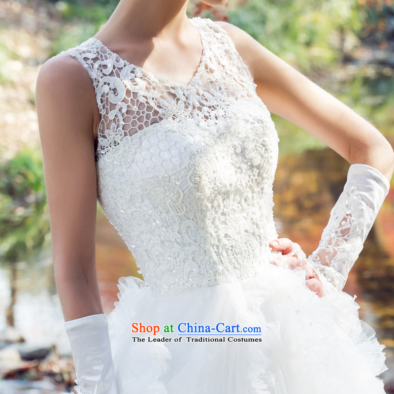 A Bride wedding winter wedding dresses new Word 2015 shoulder lace Wedding 2541 White , L, a bride shopping on the Internet has been pressed.