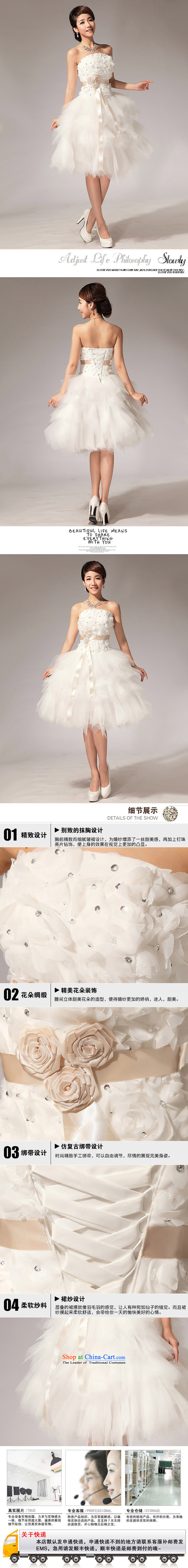 2015 new anointed Chest Flower knee sister bridesmaid small dress short skirt LF112 white L picture, prices, brand platters! The elections are supplied in the national character of distribution, so action, buy now enjoy more preferential! As soon as possible.