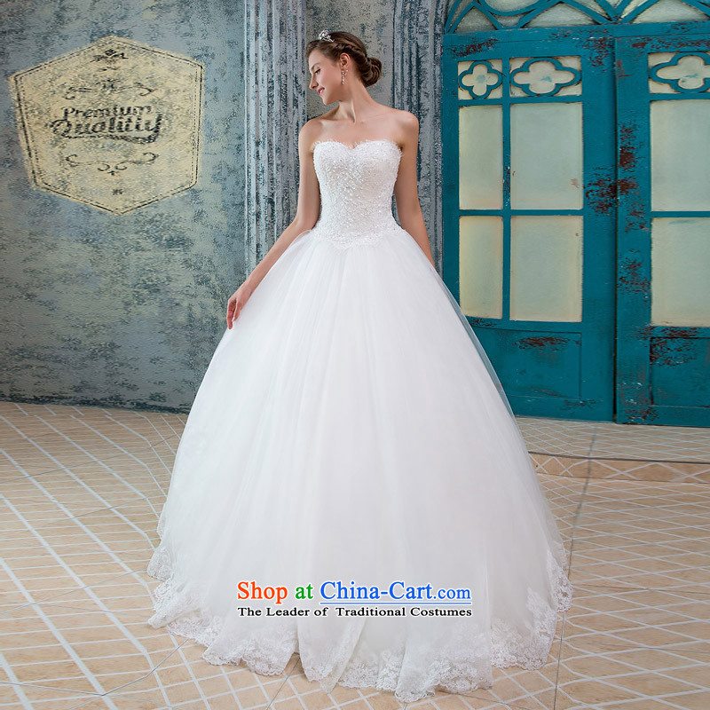 A Bride wedding dresses new 2015 lace wiping the chest to align the wedding canopy Princess Chulabhorn wedding 965 white S, a bride shopping on the Internet has been pressed.