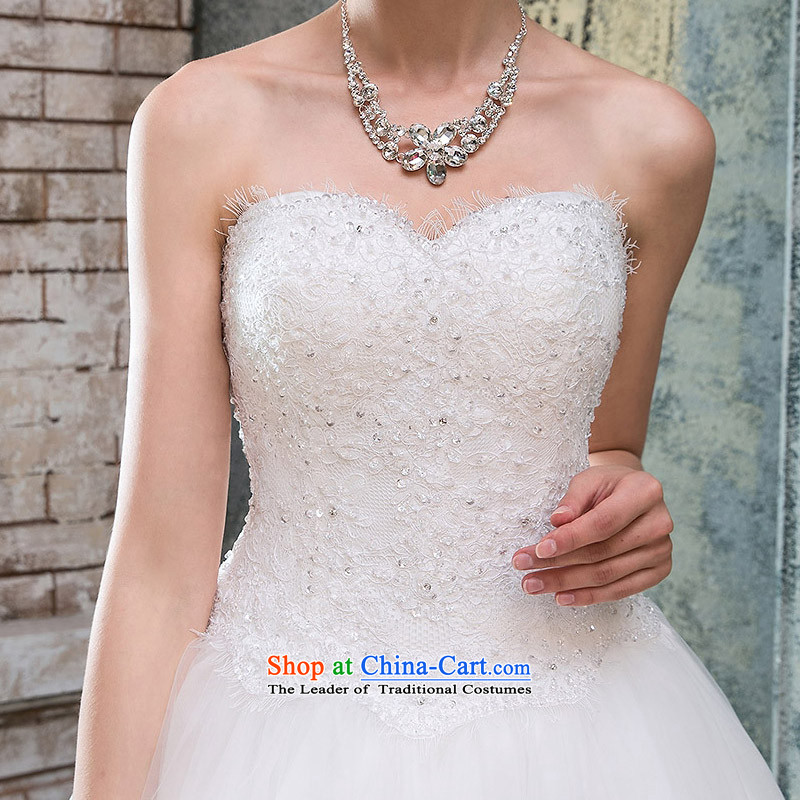 A Bride wedding dresses new 2015 lace wiping the chest to align the wedding canopy Princess Chulabhorn wedding 965 white S, a bride shopping on the Internet has been pressed.