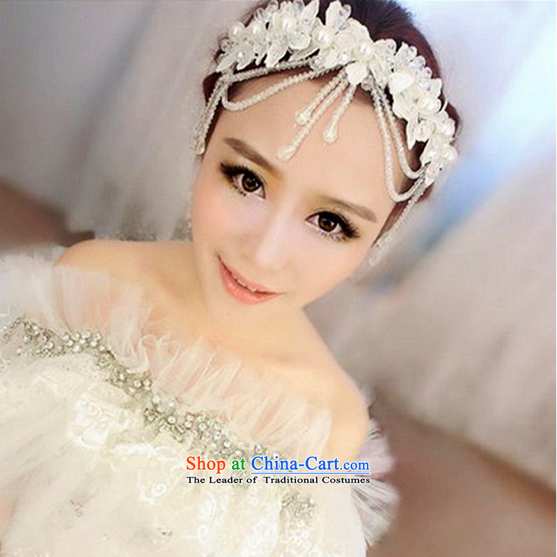 The Friends of Korean brides Head Ornaments crystal edging head ornaments of international marriage yarn accessories jewelry white, blue-yi (LANYI) , , , shopping on the Internet