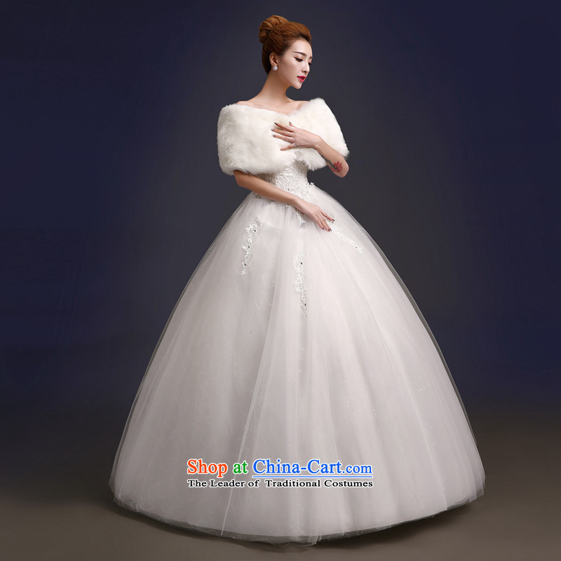 The color is new) 2015 autumn and winter stylish Korean word shoulder bags shoulder straps to align the bride Sau San video thin wedding dresses white white high-end to contact our Customer Service at (parent country color is Windsor shopping on the Inter