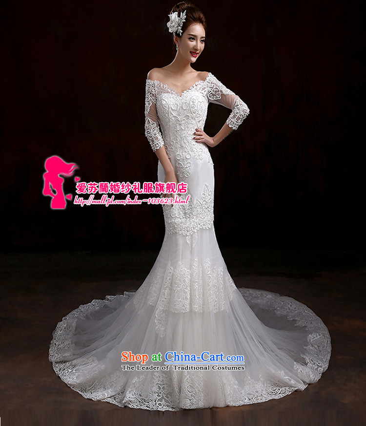 2015 new long-sleeved wedding winter smearing the Word version of large Korean shoulder code lace custom bridal dresses White M wedding pictures, prices, brand platters! The elections are supplied in the national character of distribution, so action, buy now enjoy more preferential! As soon as possible.