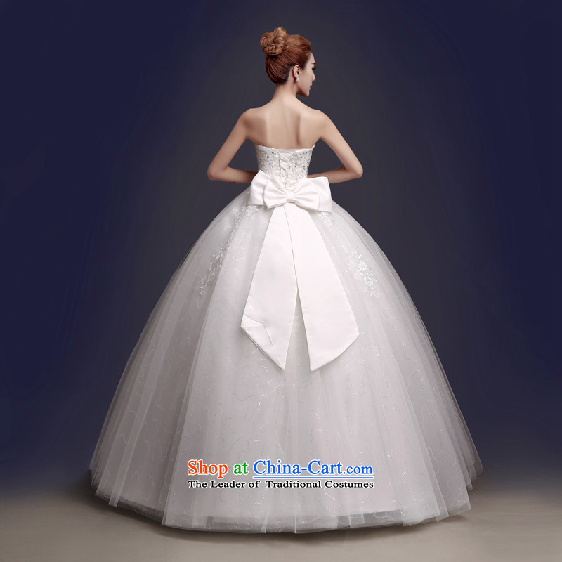 The color is Windsor autumn and winter 2015 Korean Bridal Fashion white strap Lace Embroidery diamond bon bon skirt dress chest to wipe the white wedding White XL, yet she has been pressed state color shopping on the Internet