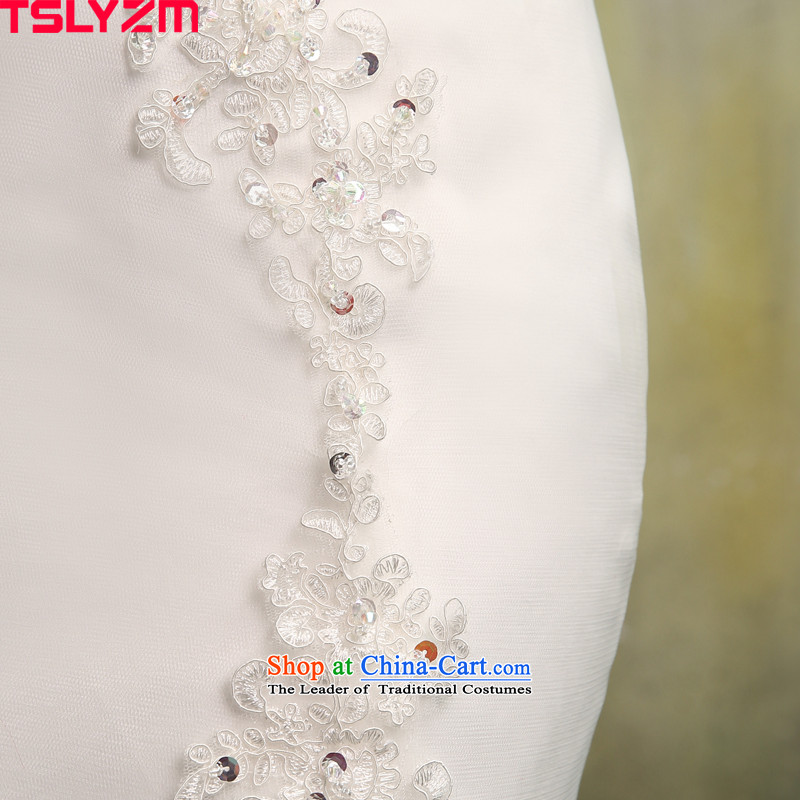 Tslyzm bride lace crowsfoot wedding dresses tail of a field and two chest wearing shoulder autumn 2015 Summer New Foutune of Sau San VIDEO IN A of the thin cuff word shoulder + wiping the chest tail s,tslyzm,,, shopping on the Internet