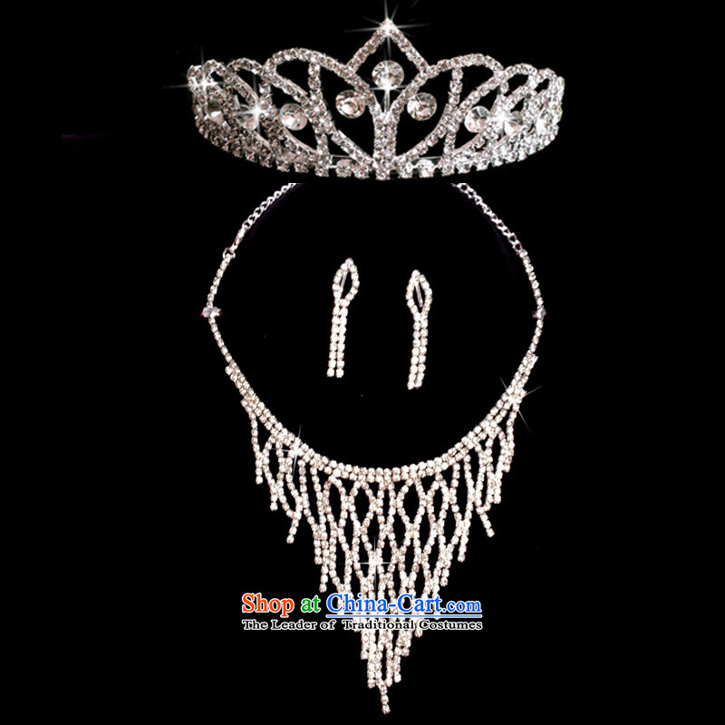 The Friends of the bride wedding dresses accessories Korean water drilling head ornaments necklace bride crown earrings three piece jewelry marriages accessory kits, Yi (LANYI) , , , shopping on the Internet