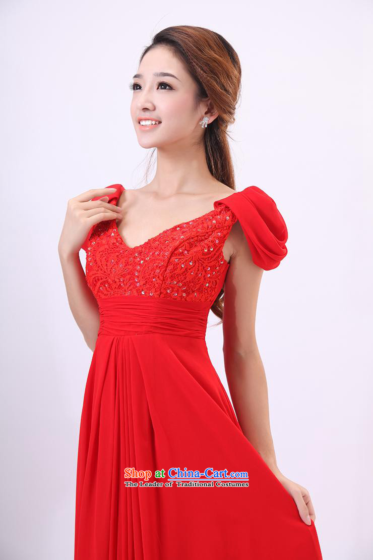 Mak-hee new stylish long gown bride wedding marriage wedding services red lace bows on small red dress S/155 picture, prices, brand platters! The elections are supplied in the national character of distribution, so action, buy now enjoy more preferential! As soon as possible.