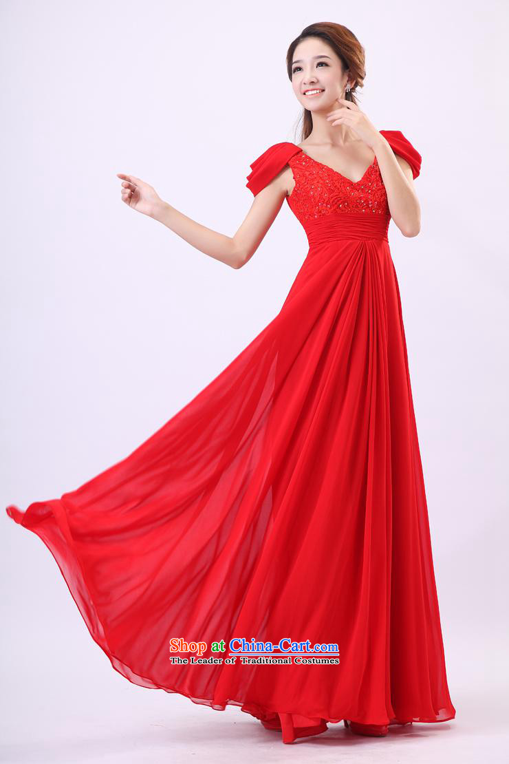 Mak-hee new stylish long gown bride wedding marriage wedding services red lace bows on small red dress S/155 picture, prices, brand platters! The elections are supplied in the national character of distribution, so action, buy now enjoy more preferential! As soon as possible.