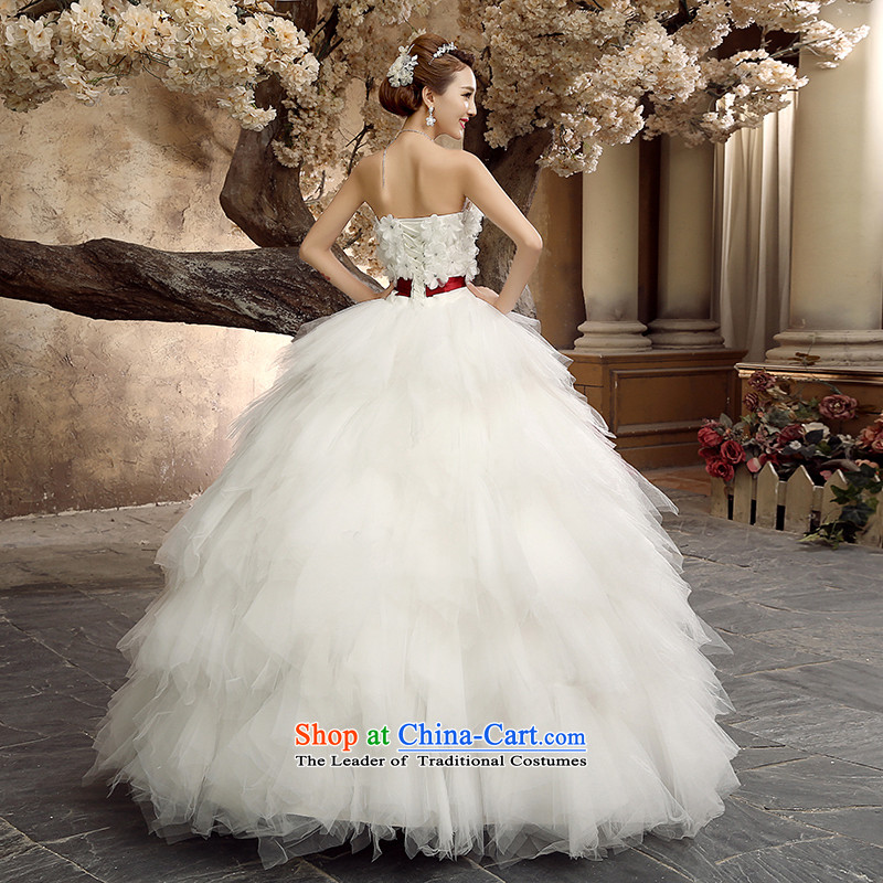 Talk to Her Wedding Dress 2015 new wiping the chest to straighten the princess won version thin wedding bride out of white tailored, whisper to Madame shopping on the Internet has been pressed.