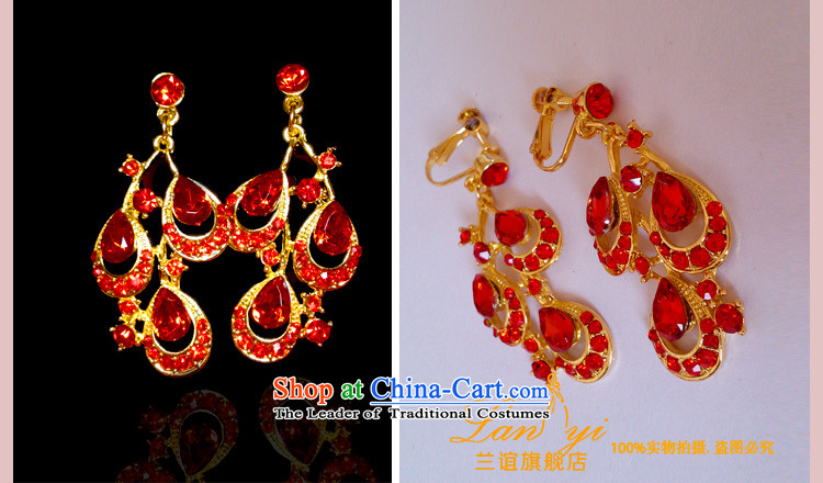 The Friends of Korean water clamp drill ear earrings bride wedding dresses qipao Ms. accessories no pendants Kungkuan earrings red peacock figure picture, prices, brand platters! The elections are supplied in the national character of distribution, so action, buy now enjoy more preferential! As soon as possible.