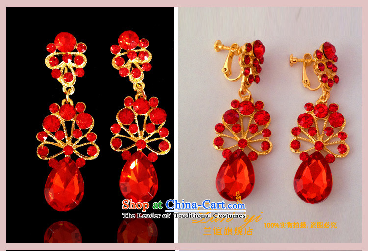 The Friends of Korean water clamp drill ear earrings bride wedding dresses qipao Ms. accessories no pendants Kungkuan earrings red peacock figure picture, prices, brand platters! The elections are supplied in the national character of distribution, so action, buy now enjoy more preferential! As soon as possible.