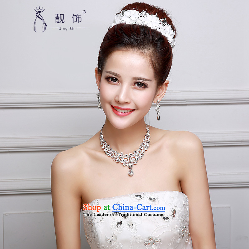 2015 International Friendship new bride crown necklace earrings jewelry kits wedding dresses accessories accessories white opened Kui-hye