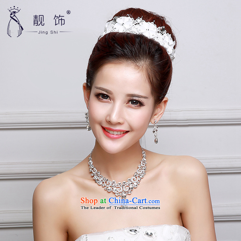 2015 International Friendship new bride crown necklace earrings jewelry kits wedding dresses accessories accessories white opened, Talks Kui trim (JINGSHI) , , , shopping on the Internet