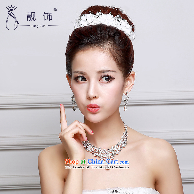 2015 International Friendship new bride crown necklace earrings jewelry kits wedding dresses accessories accessories white opened, Talks Kui trim (JINGSHI) , , , shopping on the Internet