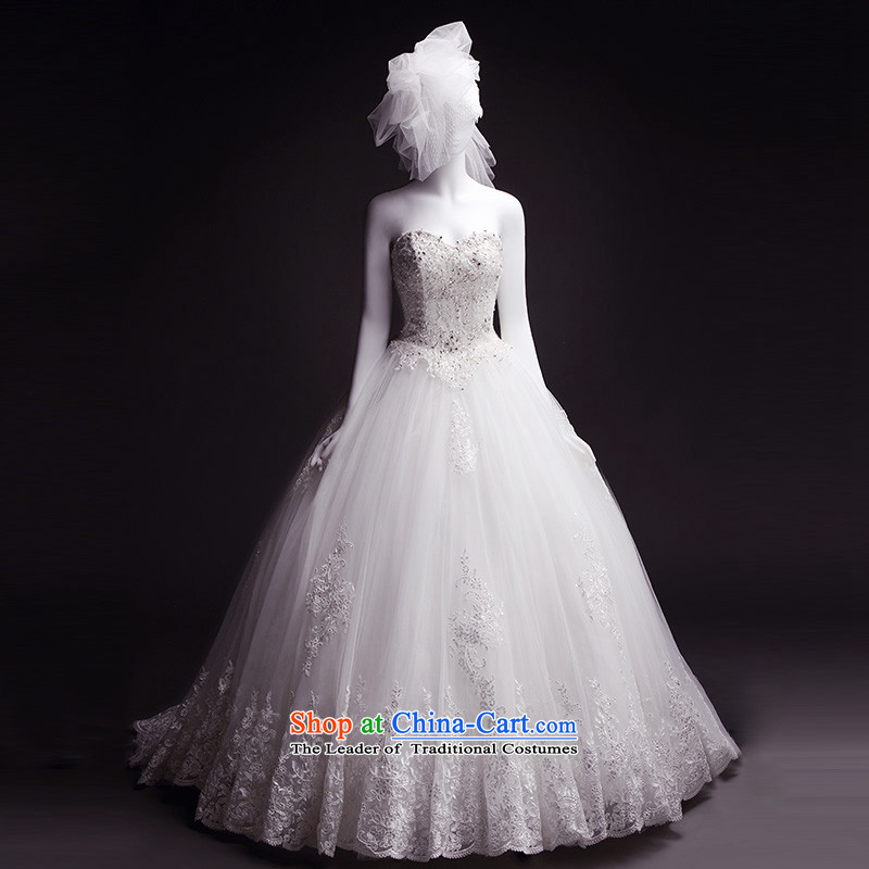 Full Chamber Fong spring new products to erase the word chest shoulder tail wedding dresses new 2015 winter drill lace strap tail 165-XL 100cm