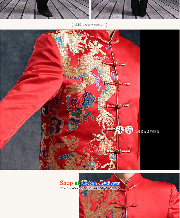Bathing in the summer of 2015, Chinese style wedding Yiu Man Wedding Dress Yun Jin Tang dynasty texture men fall and winter New Red Classics men Soo Wo Service bows 6412 simplex dragon L chest 120CM photo, prices, brand platters! The elections are supplied in the national character of distribution, so action, buy now enjoy more preferential! As soon as possible.