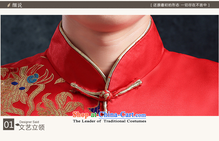 Bathing in the summer of 2015, Chinese style wedding Yiu Man Wedding Dress Yun Jin Tang dynasty texture men fall and winter New Red Classics men Soo Wo Service bows 6412 simplex dragon L chest 120CM photo, prices, brand platters! The elections are supplied in the national character of distribution, so action, buy now enjoy more preferential! As soon as possible.