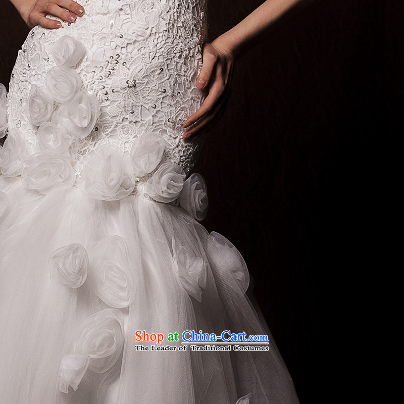 The wedding dresses HIV 2015 new summer Tung Crowsfoot Korean to align the engraving wedding white L, HIV in , , , shopping on the Internet