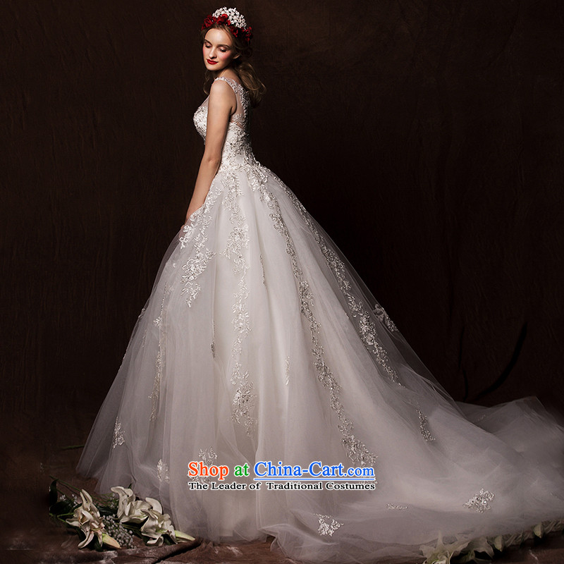 The wedding dresses HIV 2015 New Concept cloud shoulders Top Loin bon bon skirt lace long tail wedding White M, HIV in , , , shopping on the Internet