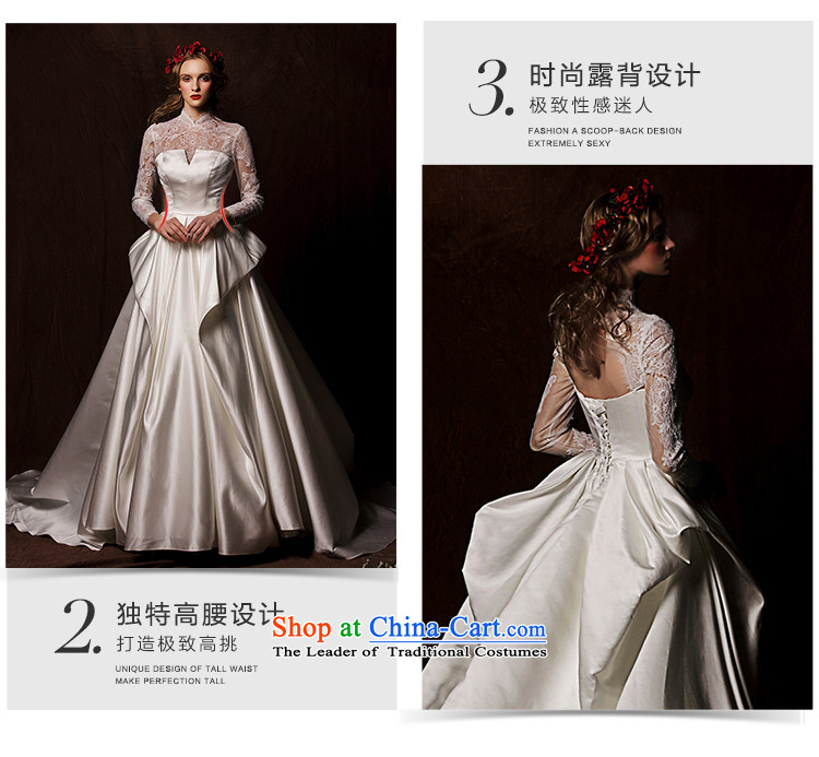 The wedding dresses HIV 2015 new nansei lace long-sleeved retro satin long tail wedding White M pictures, prices, brand platters! The elections are supplied in the national character of distribution, so action, buy now enjoy more preferential! As soon as possible.