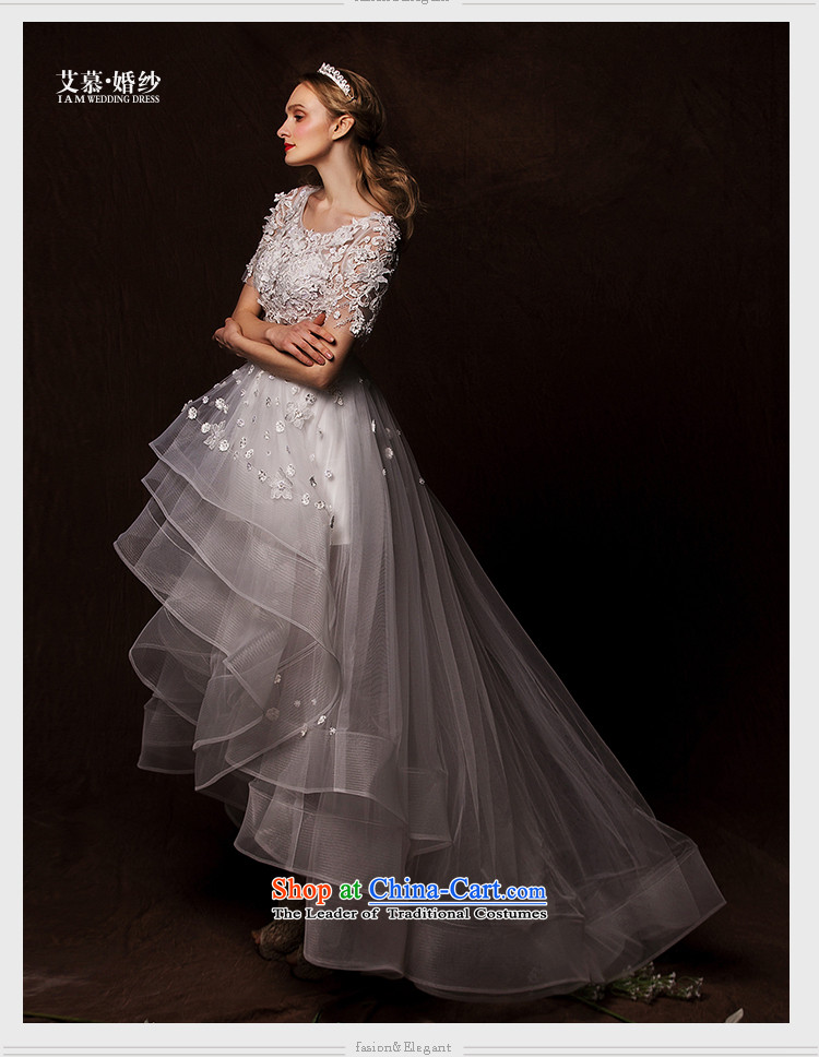 The wedding dresses HIV 2015 new feathers in the Advisory Committee before the personality after short-sleeved long lace wedding White M pictures, prices, brand platters! The elections are supplied in the national character of distribution, so action, buy now enjoy more preferential! As soon as possible.