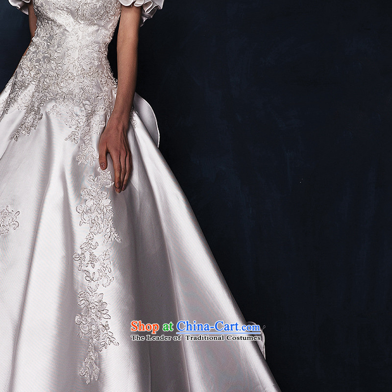 The wedding dresses HIV by the year 2015, in accordance with the new word where Mary Magdalene chest shoulder lace long tail wedding white S, HIV in , , , shopping on the Internet