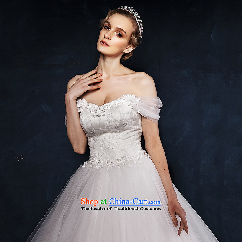 The wedding dresses HIV 2015 new arrangements with the word-hee chest shoulder length tail stars of the same White M, HIV in , , , shopping on the Internet