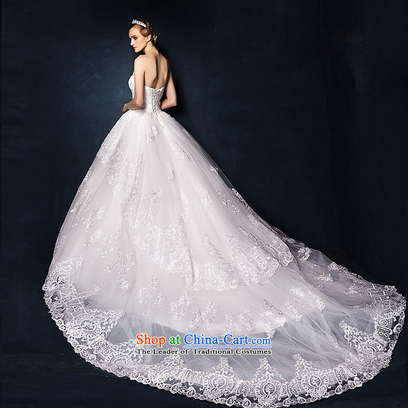 The wedding dresses HIV 2015 New Mute to wipe the chest lace bon bon skirt long tail wedding White M, HIV in , , , shopping on the Internet