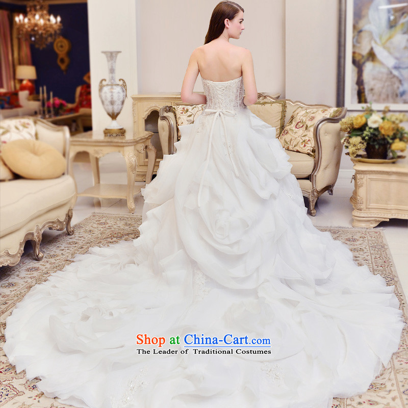 Full Chamber Fong wedding dresses new 2015 winter wiping the chest white lace stylish tail straps palace wedding tail 173-L, 100cm full Chamber Fong shopping on the Internet has been pressed.