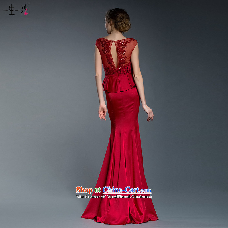 A lifetime of 2015 the new bride bows dress autumn evening dress banquet dresses 402401368 red tailored for not returning the switch does not, a Lifetime yarn , , , shopping on the Internet
